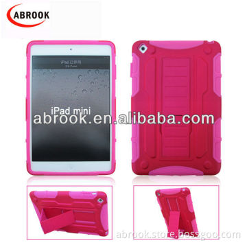 Newest wholesale price hybrid stand combo hard belt clip case for ipad mini